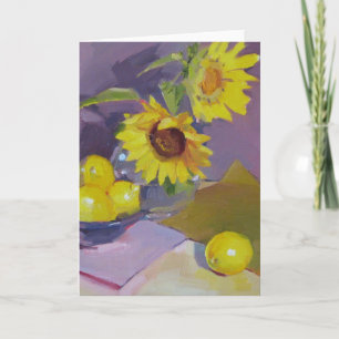 Carte d'art tournesol vierge