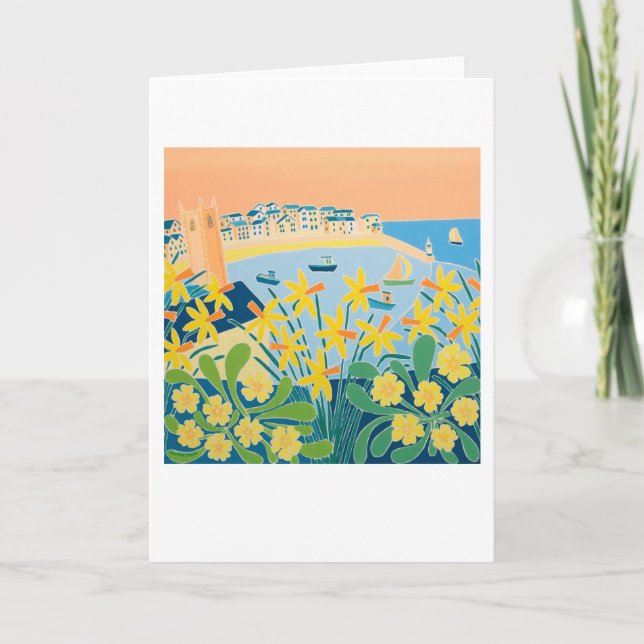 Carte d'art : Un éclat des jonquilles, St Ives (Devant)