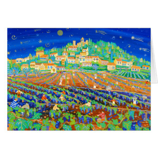 Carte d'art : Une nuit de Shooting Stars, Rasteau.