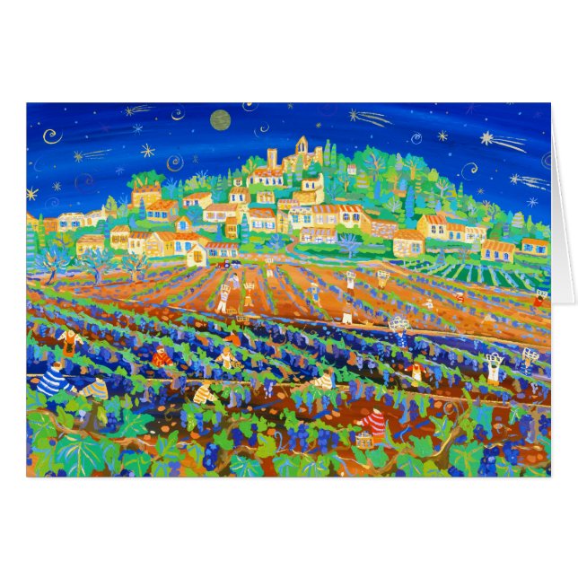 Carte d'art : Une nuit de Shooting Stars, Rasteau. (Devant horizontal)