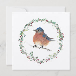Carte d'art Vacances Bluebird Watercolor