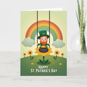 Carte d'art vectorielle Chance du Leprechaun