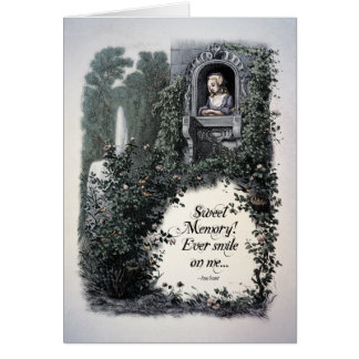 Carte d'art victorienne Brontë "Sweet Memory"