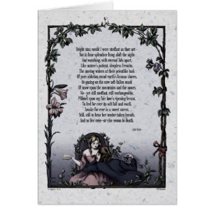 Carte d'art victorienne Keats "Bright Star"
