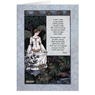 Carte d'art victorienne Keats "La Belle Dame"