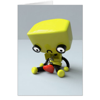 Carte d'art vierge - Triste robot