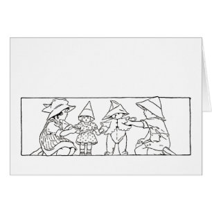 Carte d'art Vintage pour enfants avec jouets