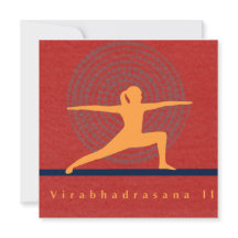 Carte d'art Virabhadrasana II
