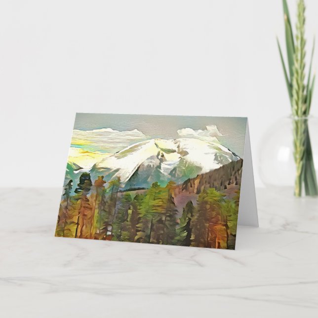 Carte d'art Waterton Snow Mountain (Devant)