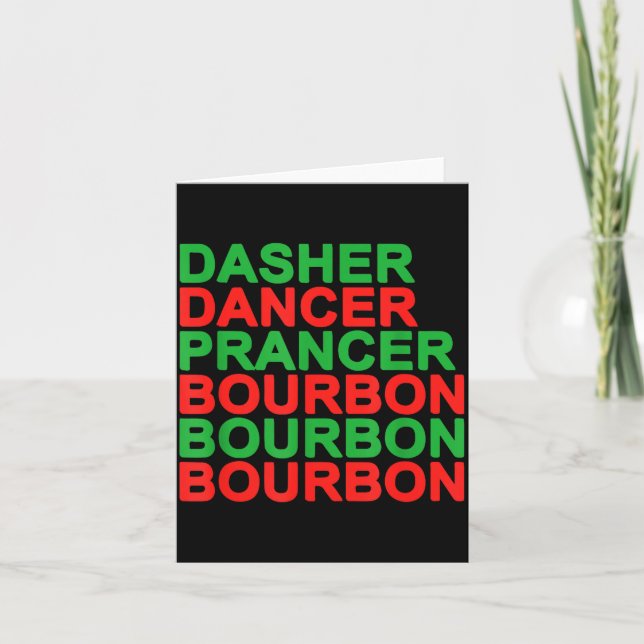 Carte Dasher Dancer Prancer &amp; Bourbon Christmas Holi (Devant)