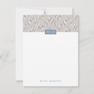 Carte Dashing Boho Ikat Zig Zag Papeterie - Taupe