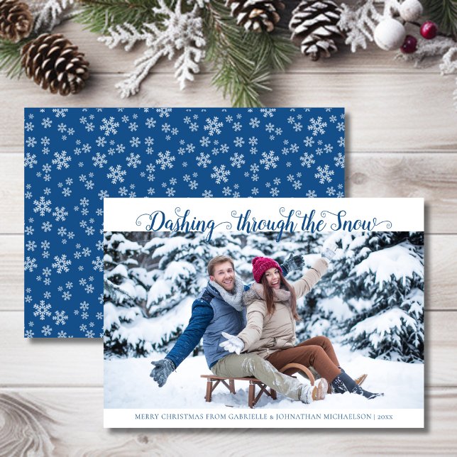 Carte Dashing Through the Snow Christmas Photo Card (Dashing Through the Snow Christmas Photo Card)
