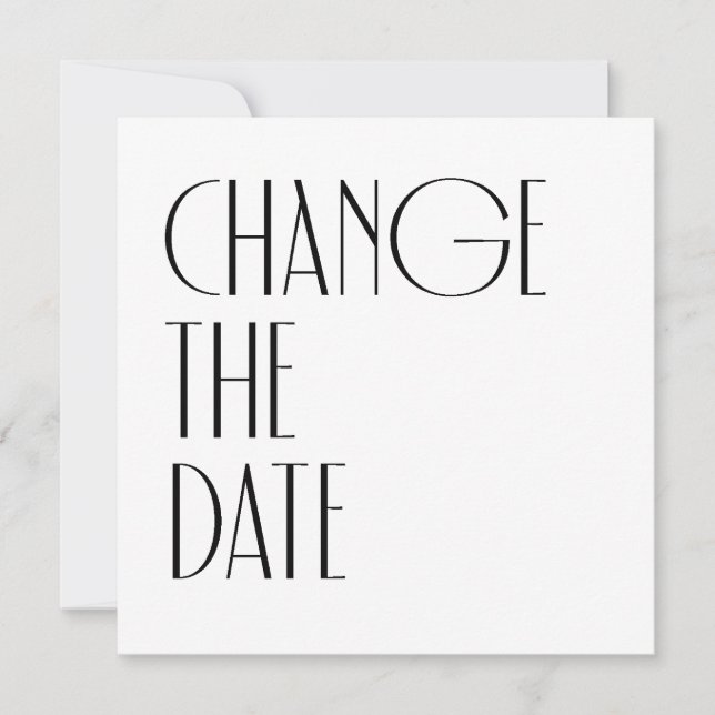 Carte Date de modification minimaliste du Mariage Art dé (Devant)