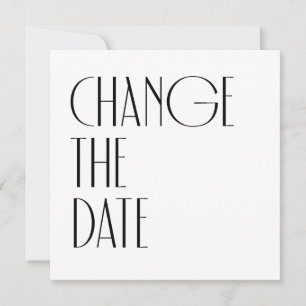 Carte Date de modification minimaliste du Mariage Art dé