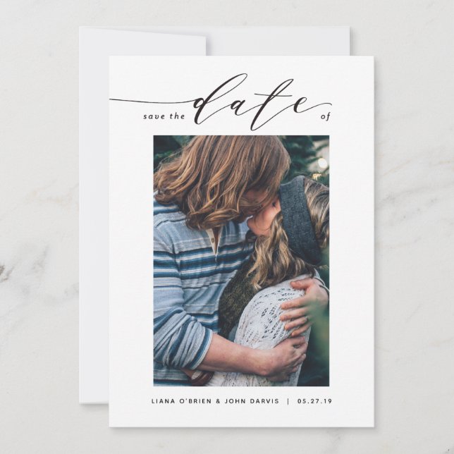 Carte Date élégante (Devant)