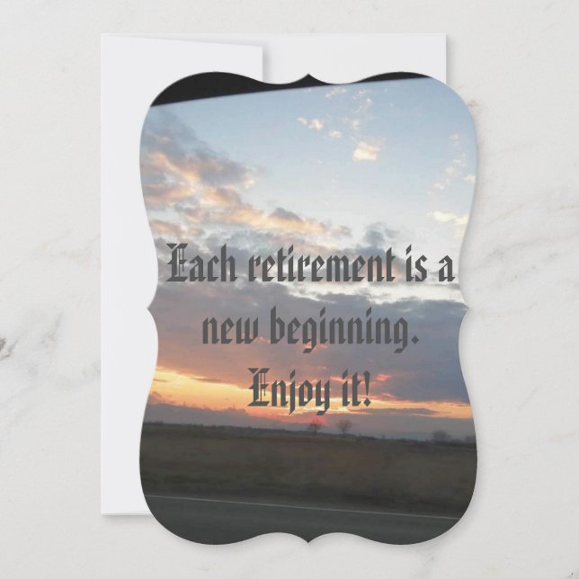 Carte date limite de l'invitation à la retraite (Devant)