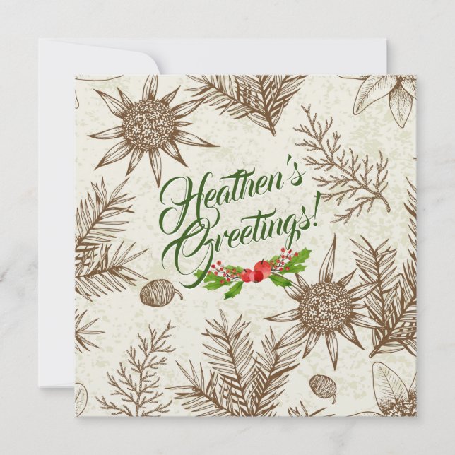 Carte d'athée salutations païennes (Devant)