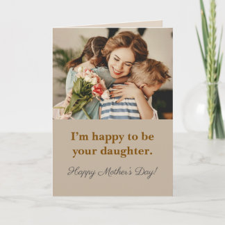 Carte Daughter Mother’s Day Photo Card