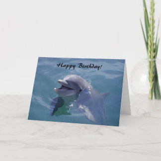 Carte Dauphin souriant Joyeux Anniversaire !