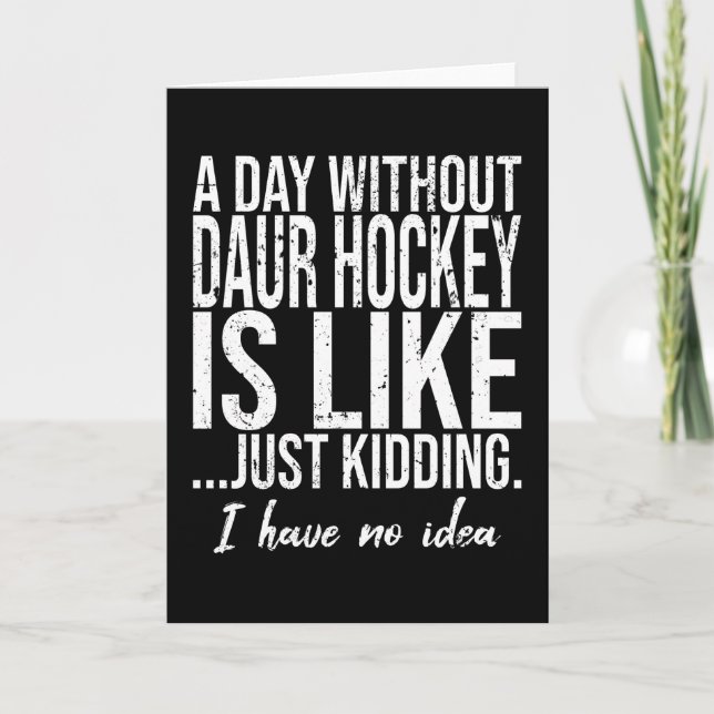 Carte Daur Hockey drôle cadeau sportif (Devant)