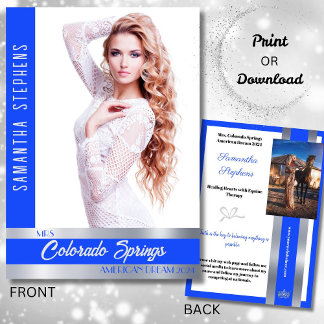 Carte d'autographe Royal Shine pour concours de be