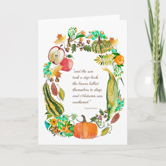 Carte d'automne Art pour la charité (Devant)