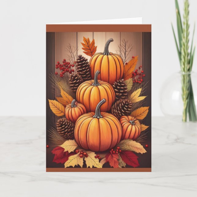 Carte d'automne, Carte d'automne, Carte de saison  (Devant)