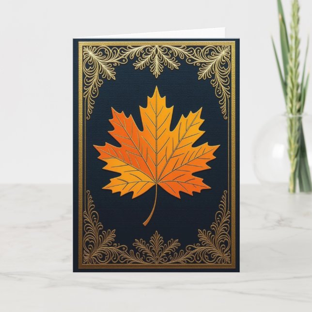 Carte d'automne, Joyeuse carte d'automne, Carte d' (Devant)