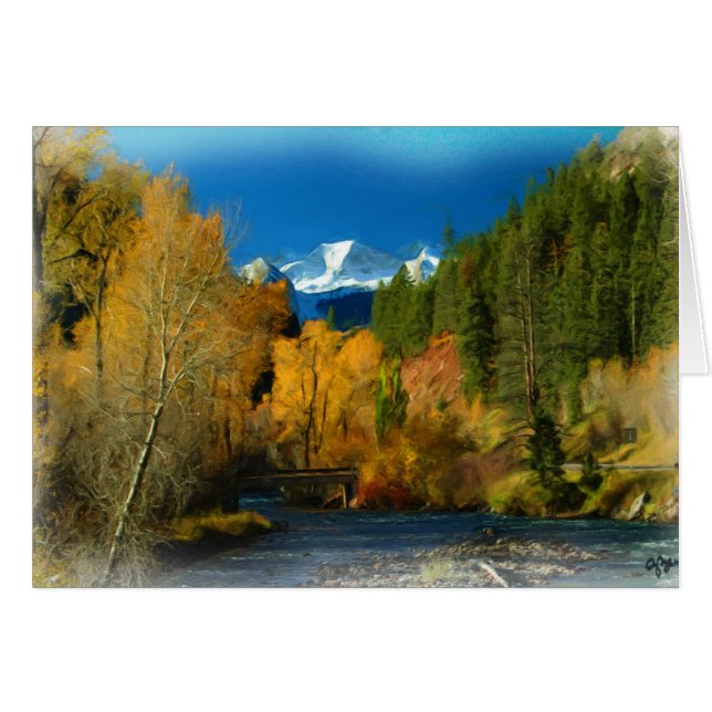 CARTE D'AUTOMNE MNT ROCKY (Devant horizontal)