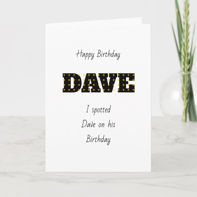 Carte Dave (Devant)