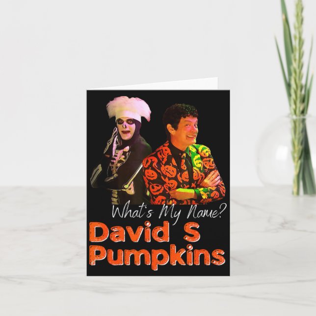 Carte David S Pumpkins squelette blague drôle hommes vêt (Devant)