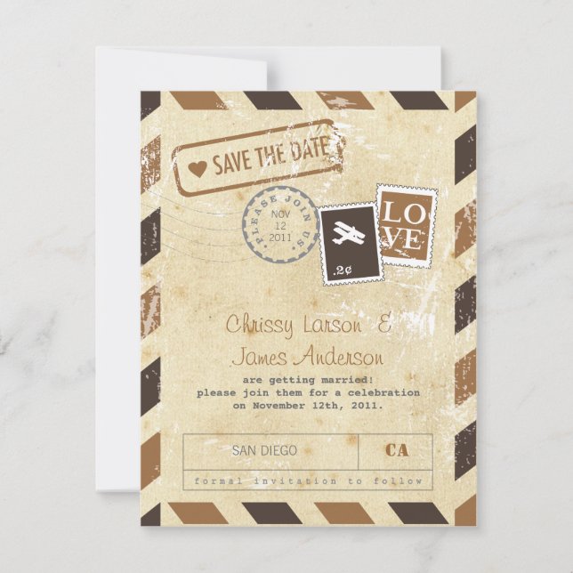 Carte d'avis de sauvegarde de courrier aérien vint (Devant)