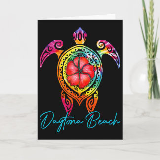 Carte Daytona Beach Florida Tie Dye Sea Turtle Vacation