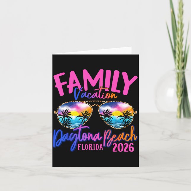 Carte Daytona Beach Florida Vacation 2026 Matching Famil (Devant)