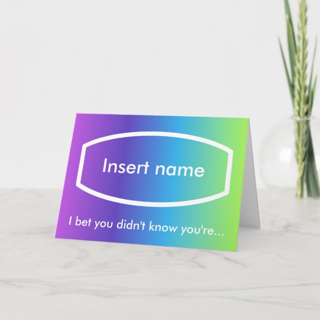 Carte de 2 222 222 222 secondes (avant personnalis (Devant)