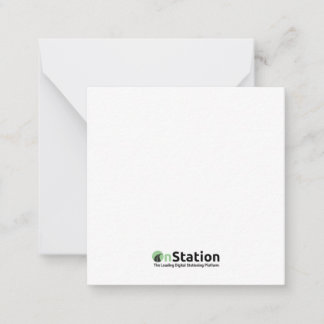 Carte de 2,5 po x 2,5 po à note plate