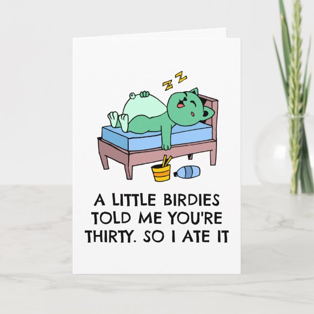 carte de 30e anniversaire du chat (Devant)