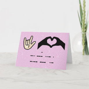 Carte de 3 voies I Love You