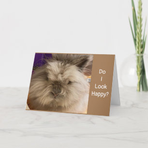 CARTE DE **60e ANNIVERSAIRE" AVEC UN LAPIN COMIQUE