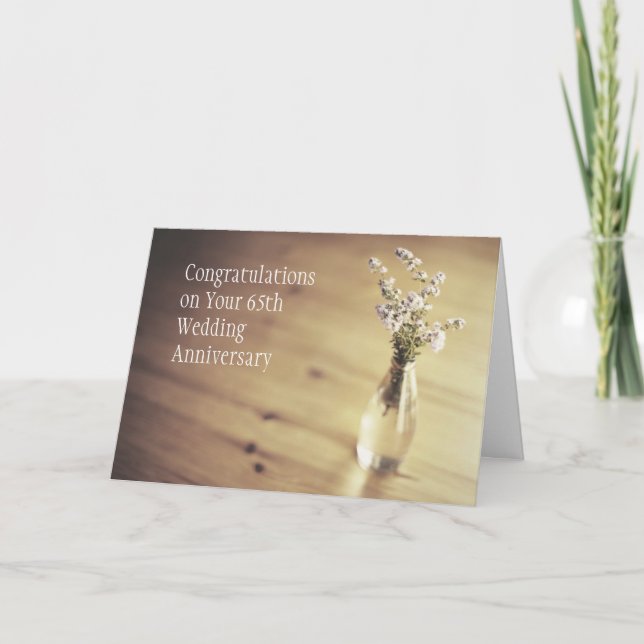 Carte de 65e anniversaire de mariage (Devant)