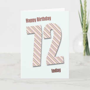 Carte de 72e anniversaire