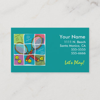 Carte de "affaires" de tennis