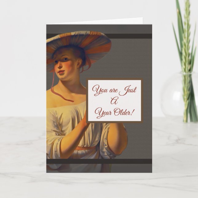 Carte de anniversaire rétro pour femme, juste une  (Devant)