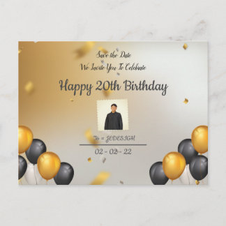 Carte de annonce Joyeux Anniversaire