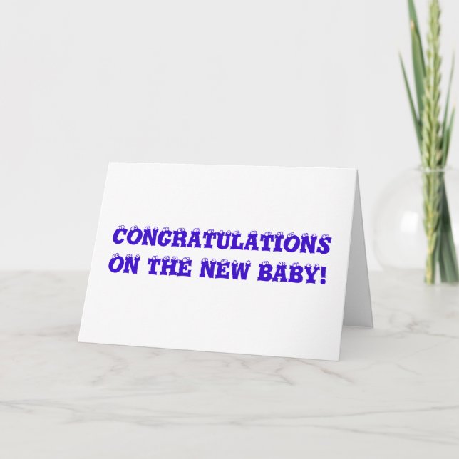Carte de Baby shower amusante - Félicitations + Ma (Devant)