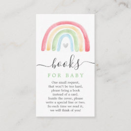 Carte de Baby shower Boho Rainbow Book