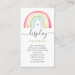 Carte de Baby shower Boho Rainbow Display