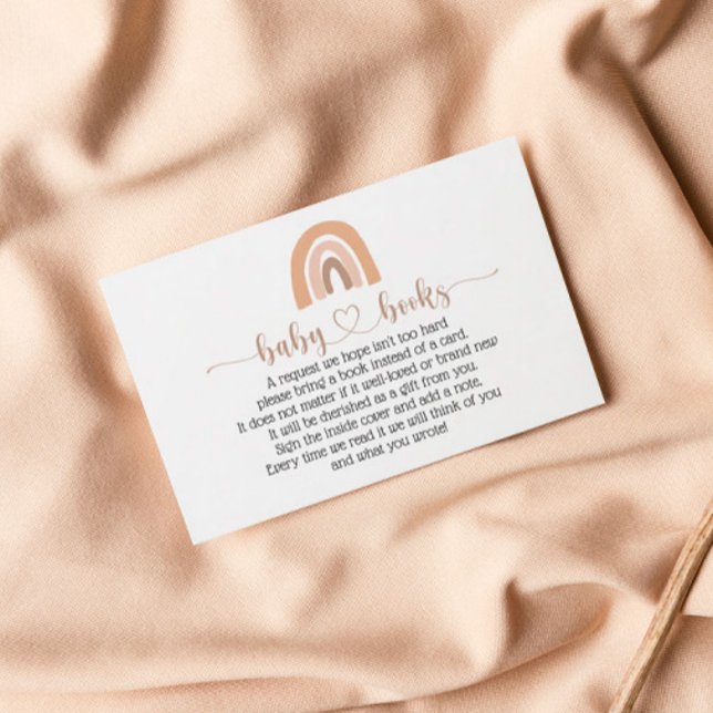 Carte de Baby shower Boho Rainbow Pink Book (Créateur téléchargé)