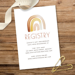 Carte de Baby shower Cadeau Cute Boho Rainbow
