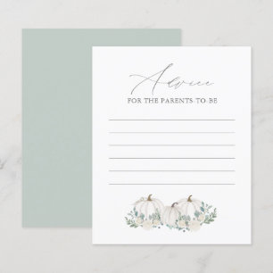 Carte de Baby shower Citrouille Floral Greenery